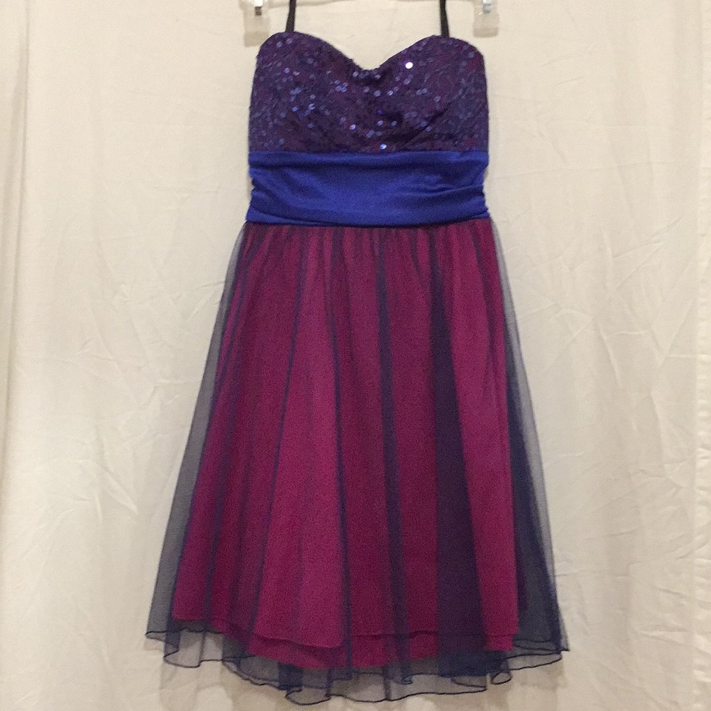 Byline Byer California prom dress 7 purple seq